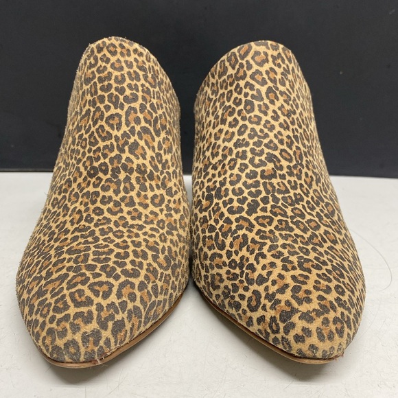 Able Local Global Rojas Leopard Print Heeled Mule Shoes Size 8.5M - Picture 6 of 17